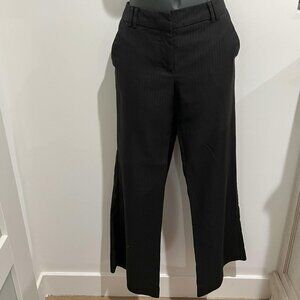 New York & Company Black work pants with pinstripes; size 2 hemmed for 5'1
